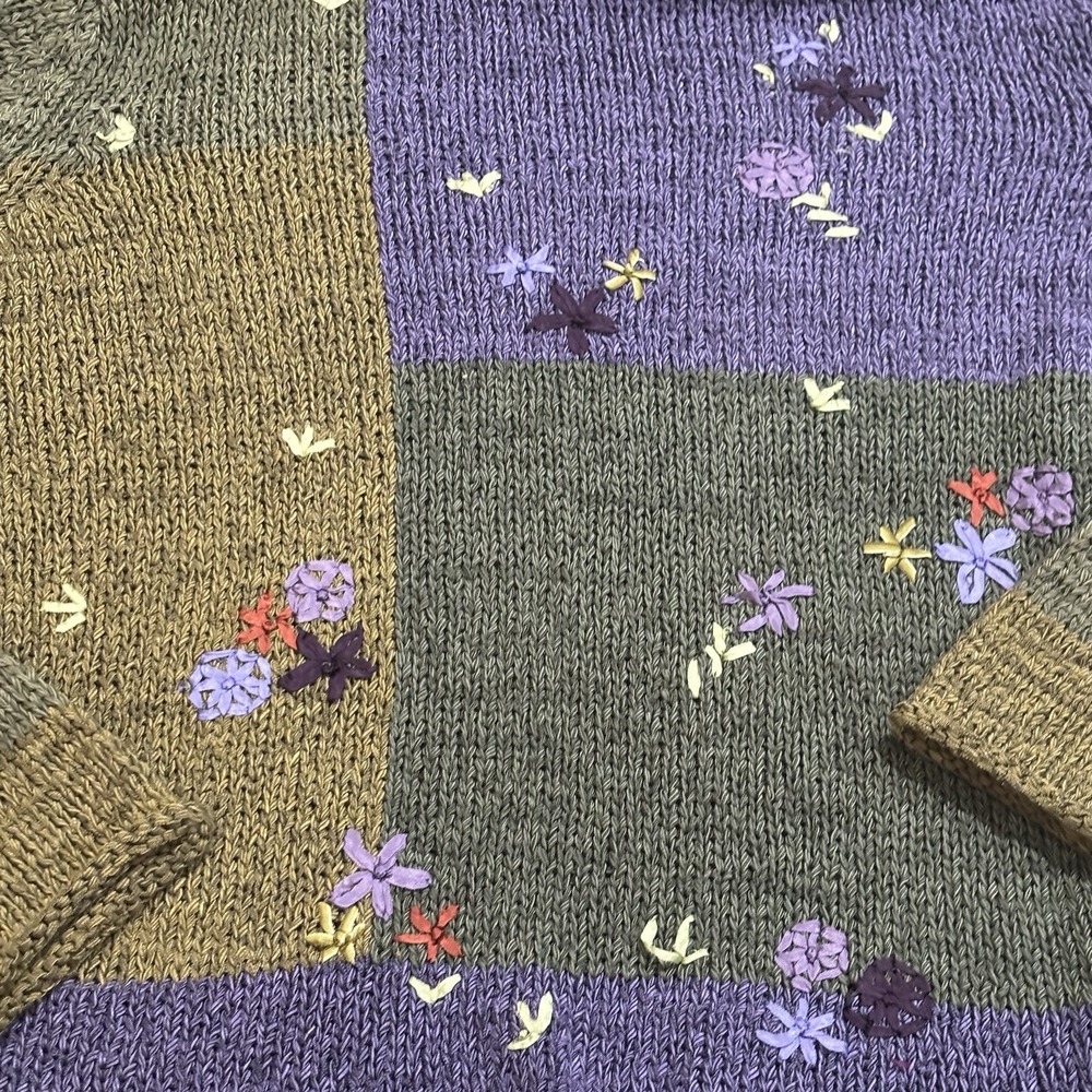 vintage Sigrid Olsen Sport patchwork sweater Small - Picture 3 of 6